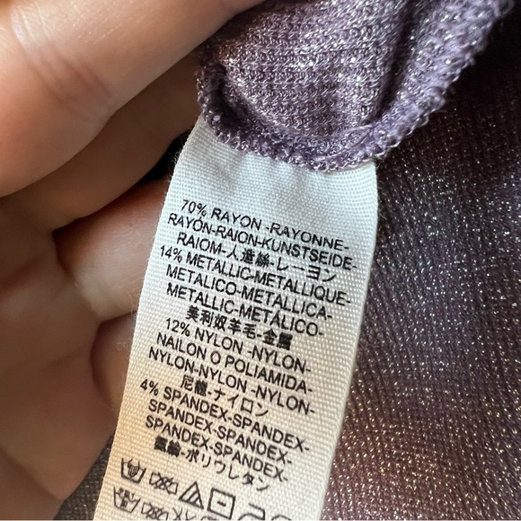 Free People Purple Turtleneck Top XS - Picture 5 of 6